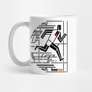 Running illustration inspired by Bauhaus style Mug